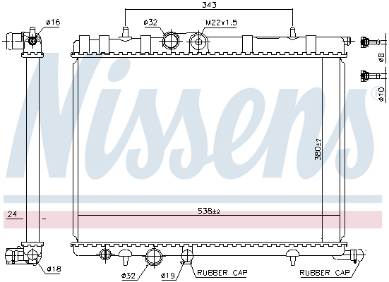 Radiator racire motor NISSENS 63502A