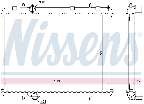 Radiator racire motor NISSENS 636006