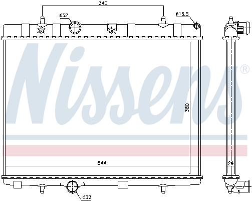 Radiator racire motor NISSENS 636007