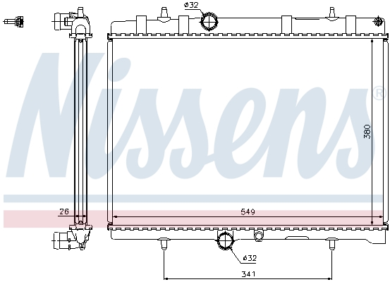 Radiator racire motor NISSENS 63606A