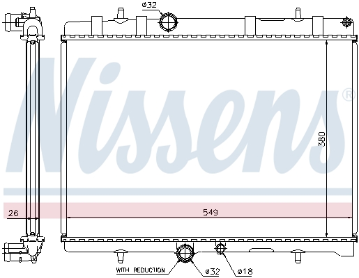 Radiator racire motor NISSENS 63607A