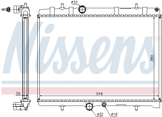 Radiator racire motor NISSENS 63689A