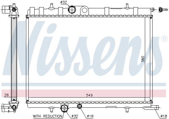 Radiator racire motor NISSENS 63694A