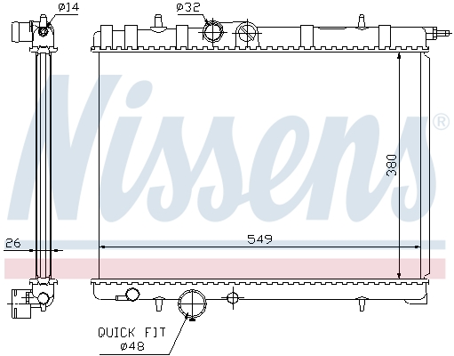 Radiator racire motor NISSENS 63697