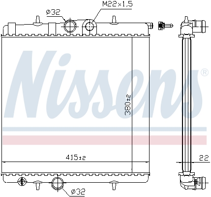 Radiator racire motor NISSENS 63708A