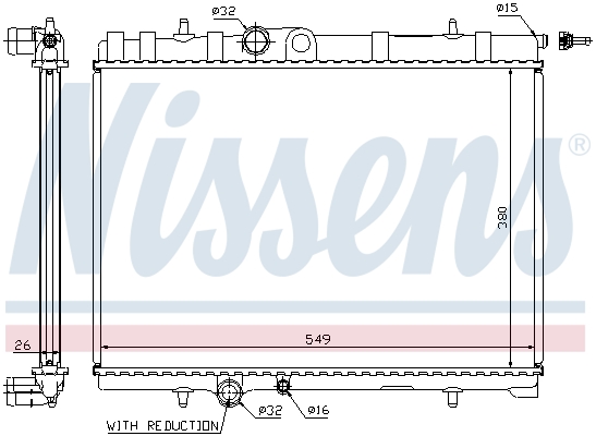 Radiator racire motor NISSENS 63744A