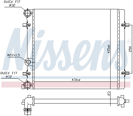 Radiator racire motor NISSENS 641011
