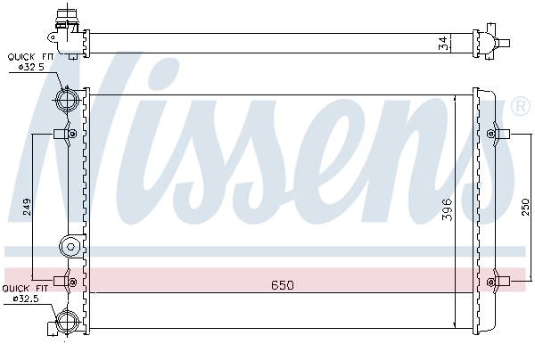 Radiator racire motor NISSENS 65011