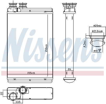 Schimbator caldura incalzire habitaclu NISSENS 71158