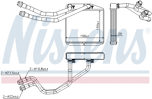 Schimbator caldura incalzire habitaclu NISSENS 71163