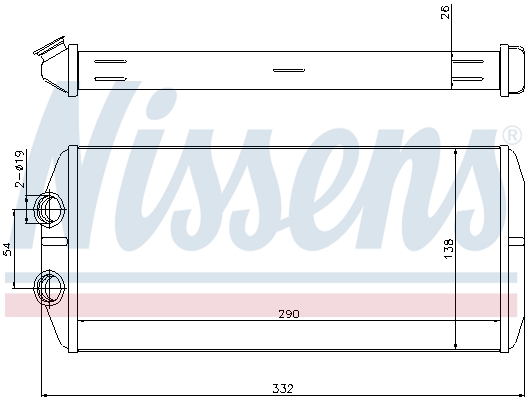 Schimbator caldura incalzire habitaclu NISSENS 71164