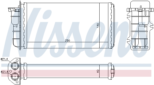Schimbator caldura incalzire habitaclu NISSENS 71441