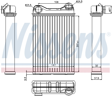 Schimbator caldura incalzire habitaclu NISSENS 71445