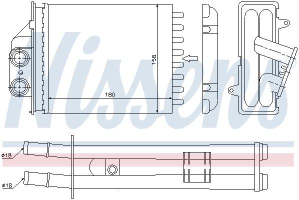 Schimbator caldura incalzire habitaclu NISSENS 71453