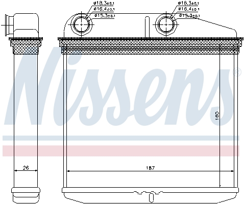 Schimbator caldura incalzire habitaclu NISSENS 71456
