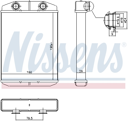 Schimbator caldura incalzire habitaclu NISSENS 71458