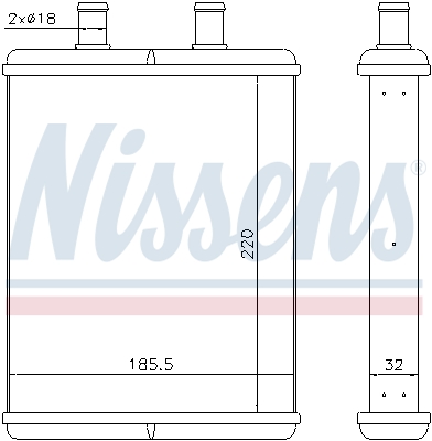 Schimbator caldura incalzire habitaclu NISSENS 71817