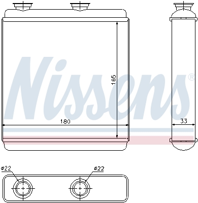 Schimbator caldura incalzire habitaclu NISSENS 72663