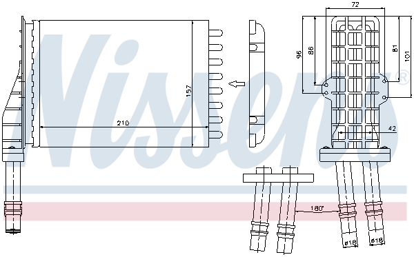Schimbator caldura incalzire habitaclu NISSENS 73258