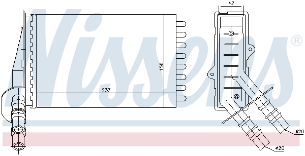 Schimbator caldura incalzire habitaclu NISSENS 73374