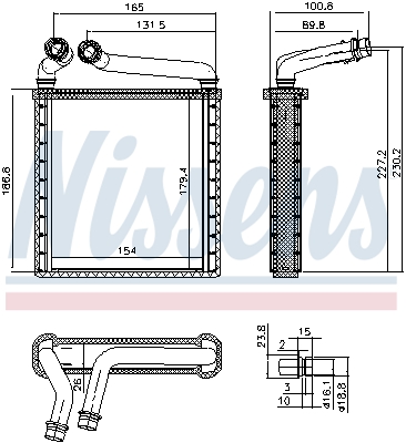 Schimbator caldura incalzire habitaclu NISSENS 73979