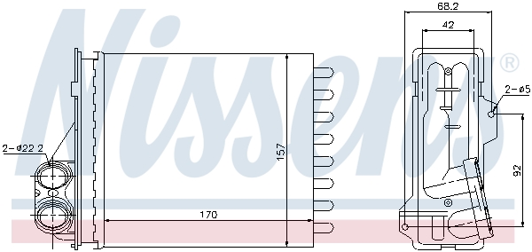 Schimbator caldura incalzire habitaclu NISSENS 76512