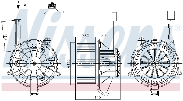 Ventilator habitaclu OPEL ASTRA J Sports Tourer (P10) 1.7 CDTI (35) diesel 110 cai NISSENS 87264