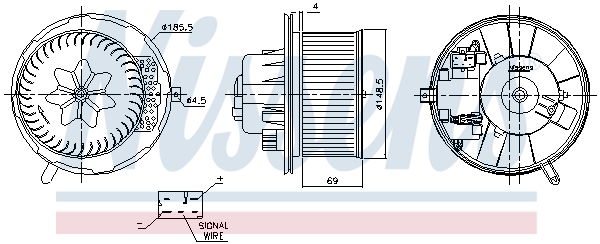 Ventilator habitaclu SKODA OCTAVIA II (1Z3) 1.9 TDI  diesel 105 cai NISSENS 87762