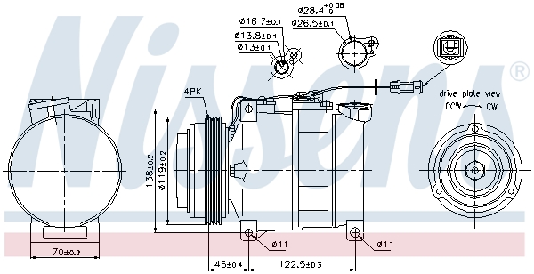 Compresor climatizare NISSENS 89045