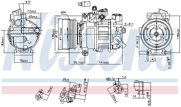 Compresor climatizare NISSENS 890551