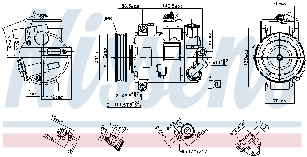Compresor climatizare NISSENS 890632