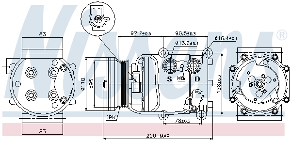 Compresor climatizare NISSENS 89071