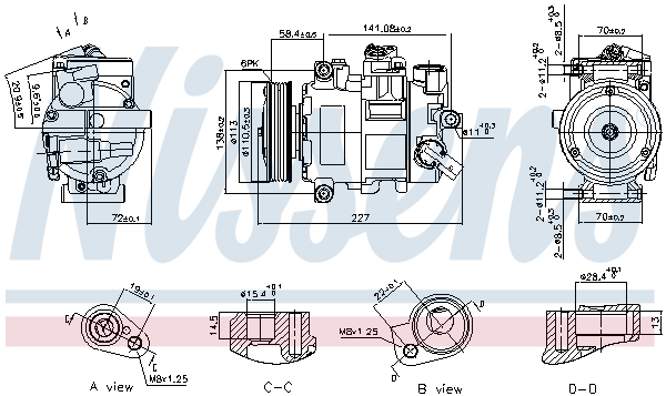 Compresor climatizare NISSENS 890757