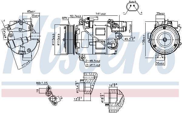 Compresor climatizare NISSENS 89086