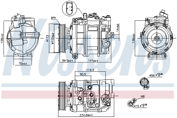 Compresor climatizare NISSENS 89091