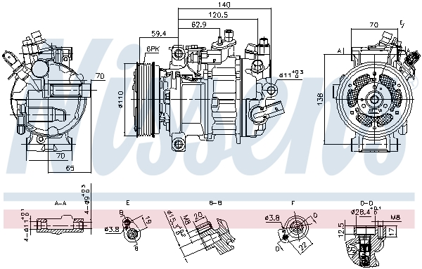 Compresor climatizare NISSENS 890944