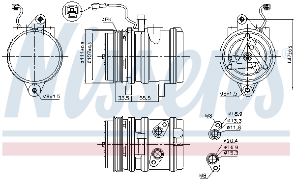 Compresor climatizare NISSENS 89275