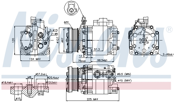 Compresor climatizare NISSENS 89354