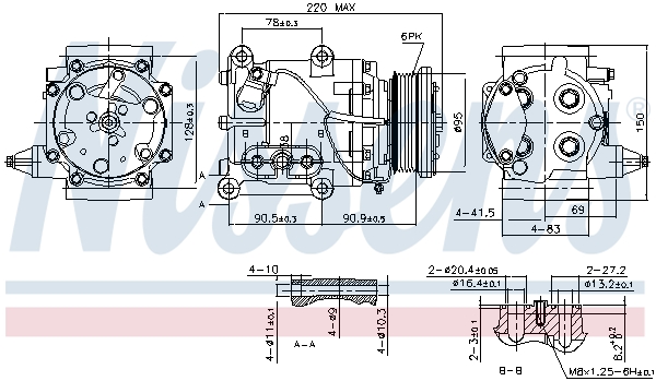 Compresor climatizare NISSENS 89365