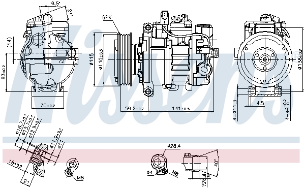 Compresor climatizare NISSENS 89384