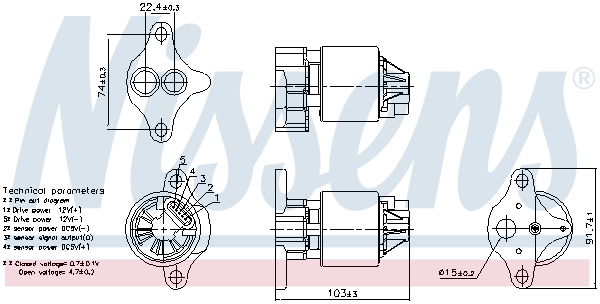 Supapa EGR NISSENS 98560