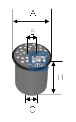 Filtru combustibil UFI 24.389.00