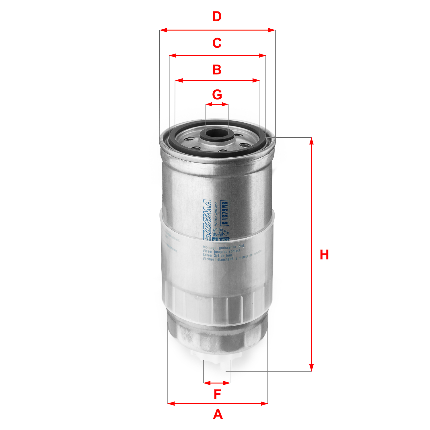 Filtru combustibil SOFIMA S 1379 NR