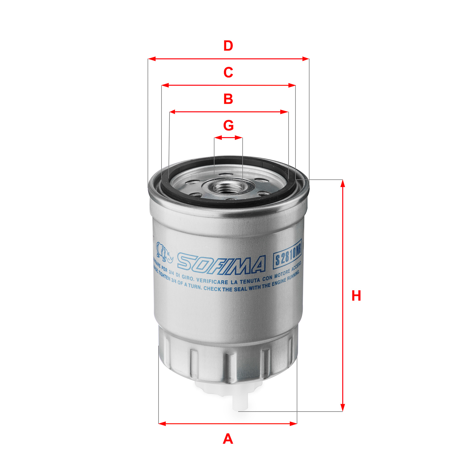 Filtru combustibil SOFIMA S 2810 NR