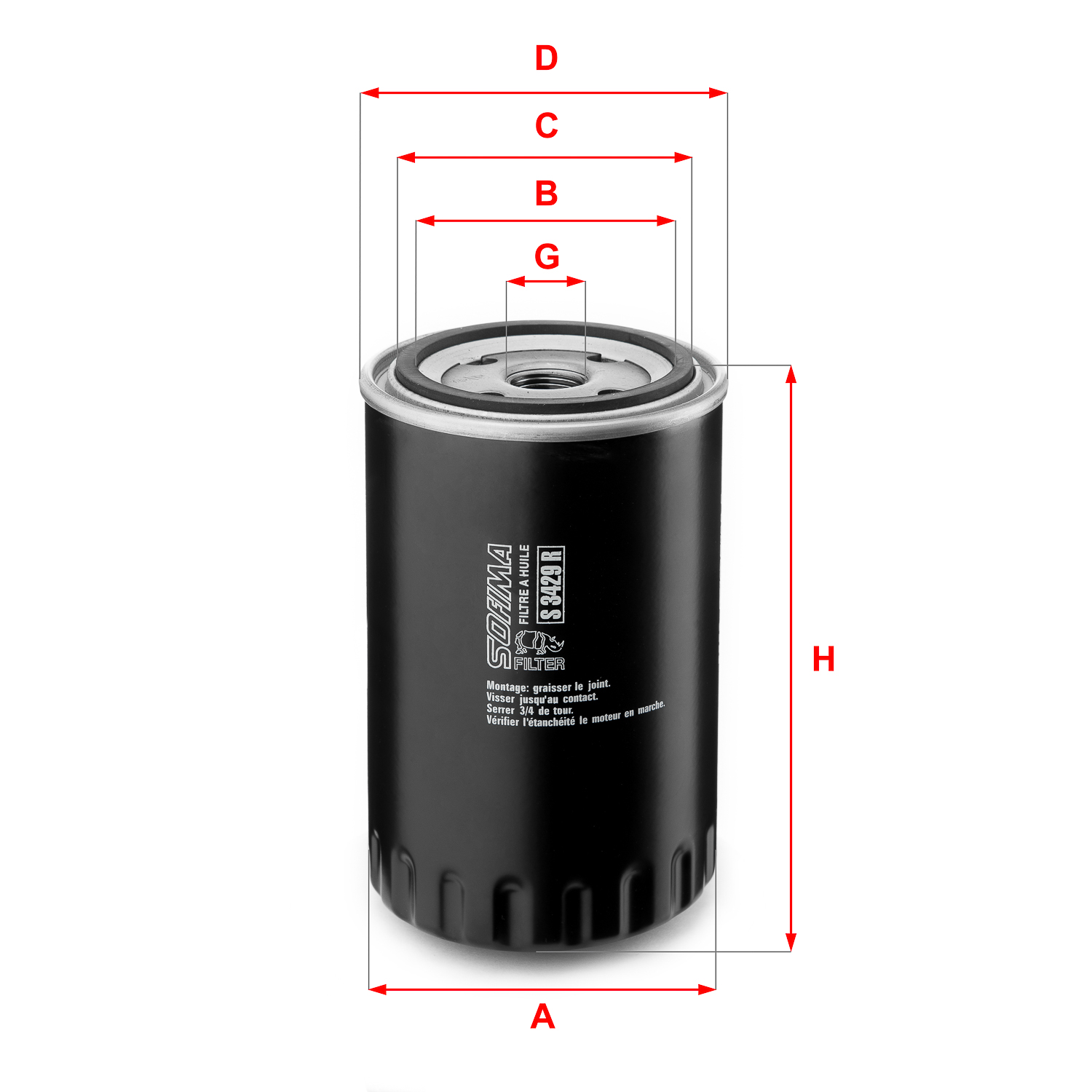 Filtru ulei VW GOLF III (1H1) 1.9 TDI  diesel 90 cai SOFIMA S3429R