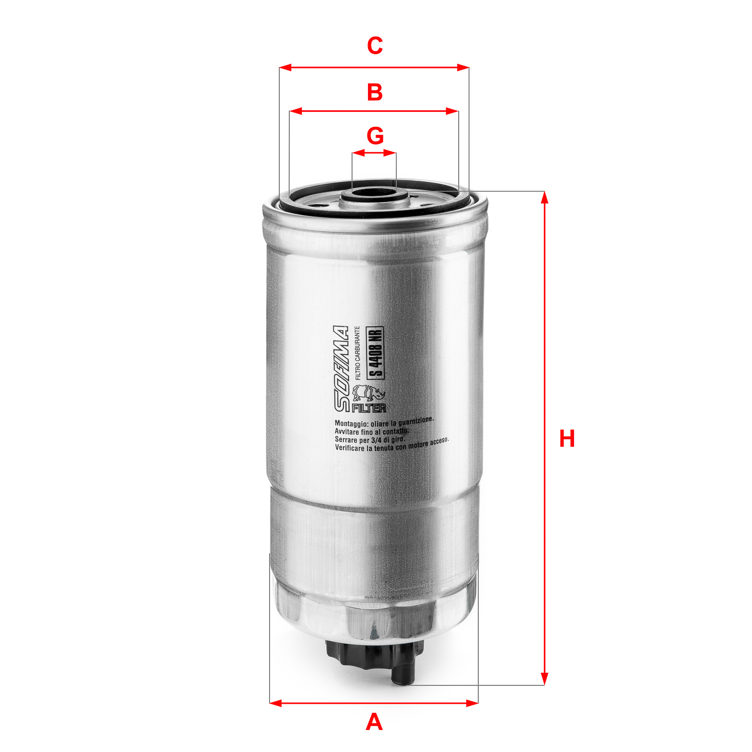 Filtru combustibil SOFIMA S 4408 NR