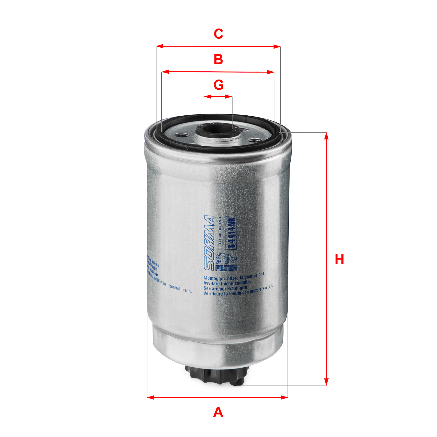 Filtru combustibil SOFIMA S 4414 NR