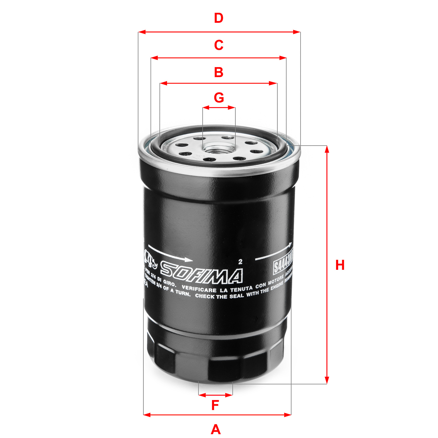 Filtru combustibil SOFIMA S 4443 NR
