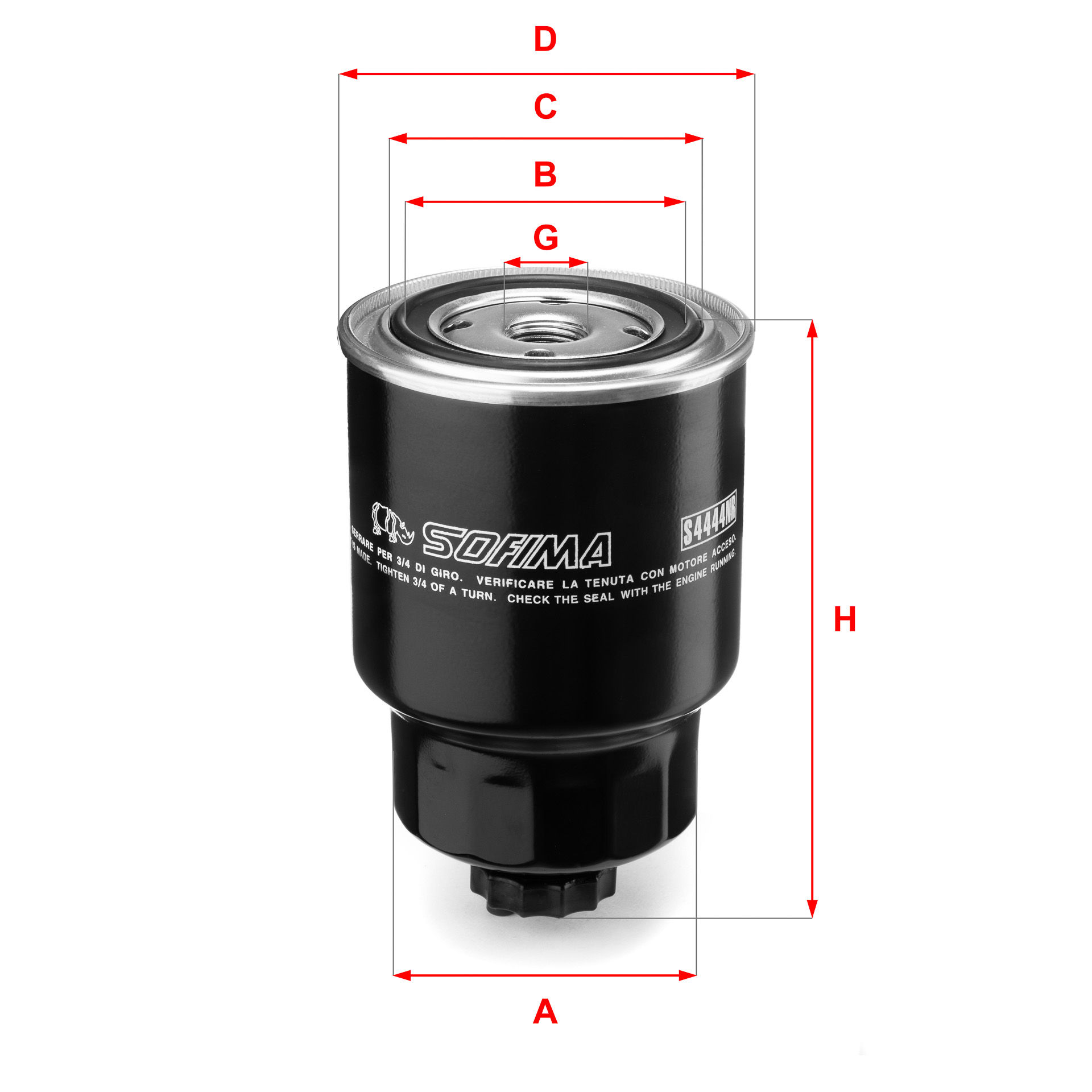 Filtru combustibil SOFIMA S 4444 NR