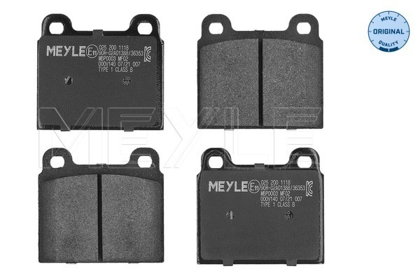 Placute frana MEYLE 025 200 1118